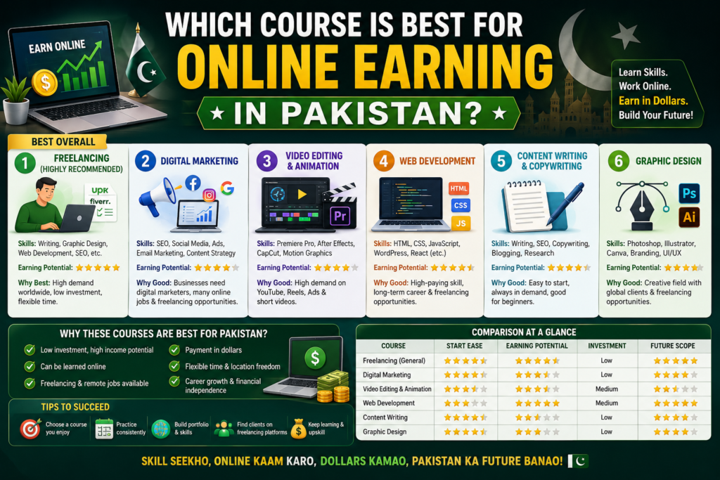 Which Course Is Best for Online Earning in Pakistan?